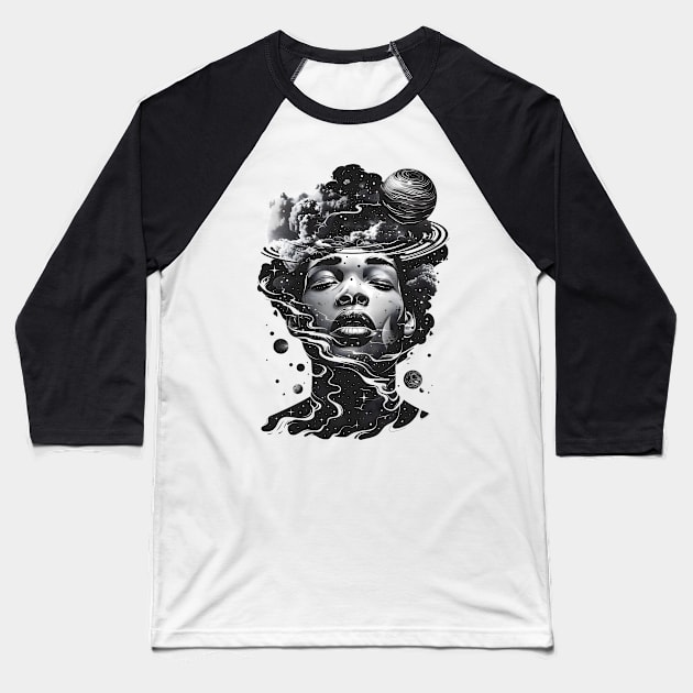 Interstellar Queen 2 Baseball T-Shirt by Bear Face Studios